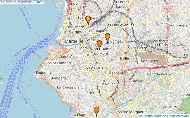 plan La facture Marseille Associations La facture Marseille : 3 associations
