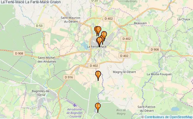 plan La Ferté-Macé La Ferté-Macé Associations La Ferté-Macé La Ferté-Macé : 14 associations