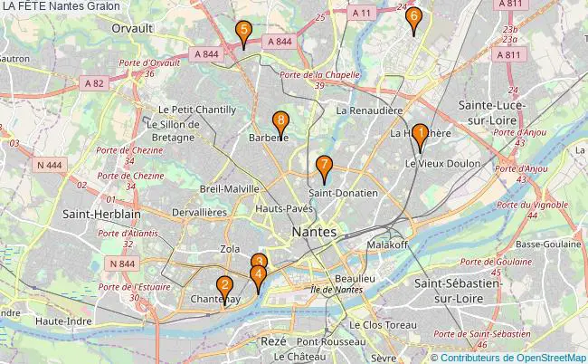 plan LA FÊTE Nantes Associations LA FÊTE Nantes : 8 associations