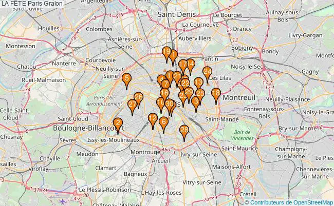 plan LA FÊTE Paris Associations LA FÊTE Paris : 45 associations