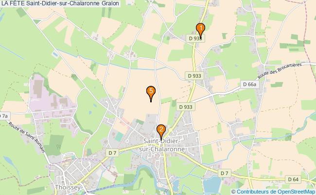 plan LA FÊTE Saint-Didier-sur-Chalaronne Associations LA FÊTE Saint-Didier-sur-Chalaronne : 5 associations
