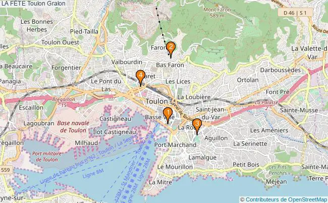 plan LA FÊTE Toulon Associations LA FÊTE Toulon : 5 associations