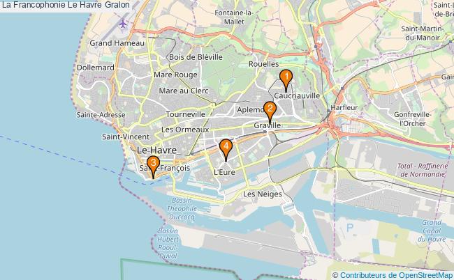 plan La Francophonie Le Havre Associations La Francophonie Le Havre : 4 associations