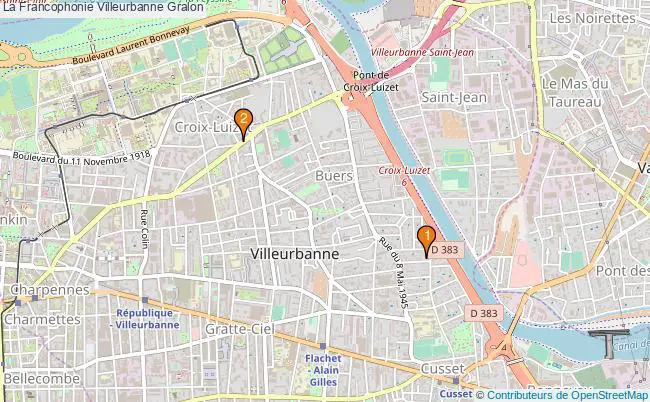 plan La Francophonie Villeurbanne Associations La Francophonie Villeurbanne : 4 associations
