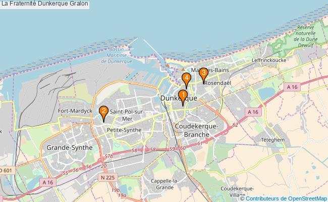 plan La Fraternité Dunkerque Associations La Fraternité Dunkerque : 4 associations