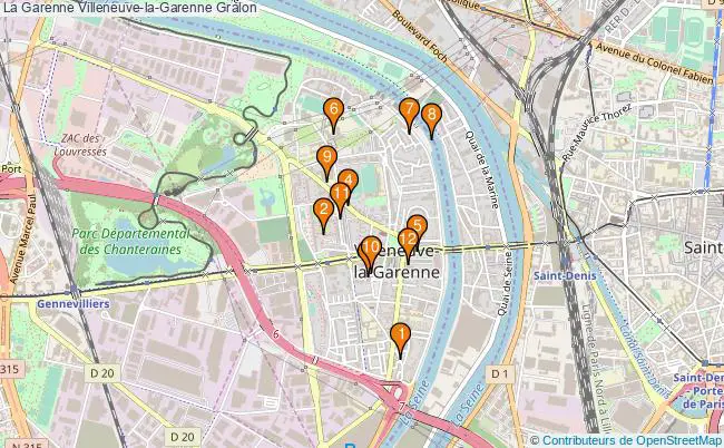 plan La Garenne Villeneuve-la-Garenne Associations La Garenne Villeneuve-la-Garenne : 14 associations