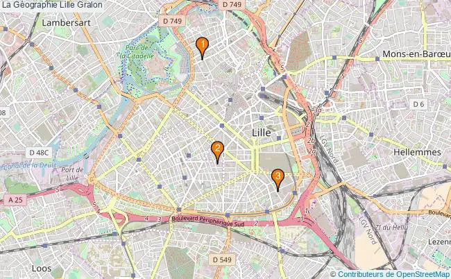 plan La Géographie Lille Associations La Géographie Lille : 2 associations