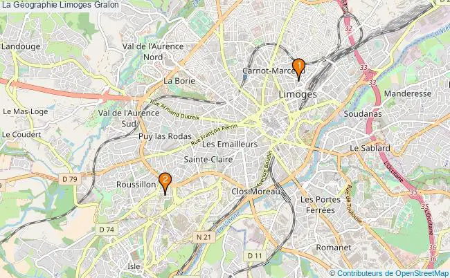 plan La Géographie Limoges Associations La Géographie Limoges : 2 associations