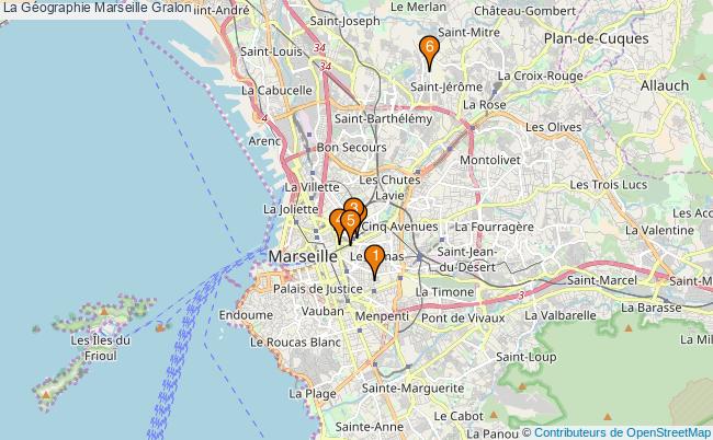 plan La Géographie Marseille Associations La Géographie Marseille : 6 associations