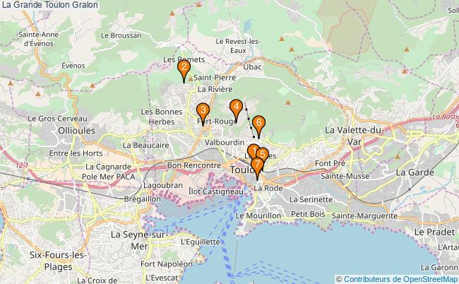 plan La Grande Toulon Associations La Grande Toulon : 7 associations