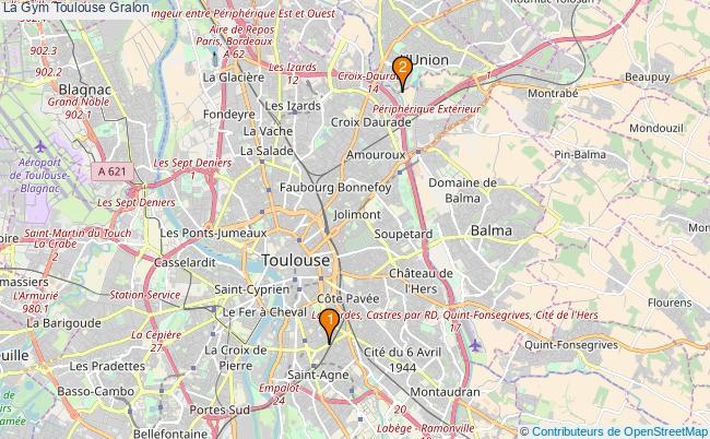 plan La Gym Toulouse Associations La Gym Toulouse : 4 associations