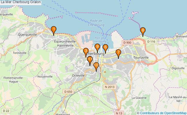 plan La Mer Cherbourg Associations La Mer Cherbourg : 11 associations