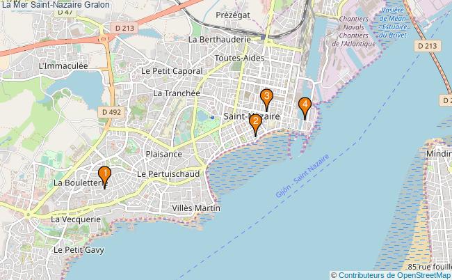 plan La Mer Saint-Nazaire Associations La Mer Saint-Nazaire : 4 associations