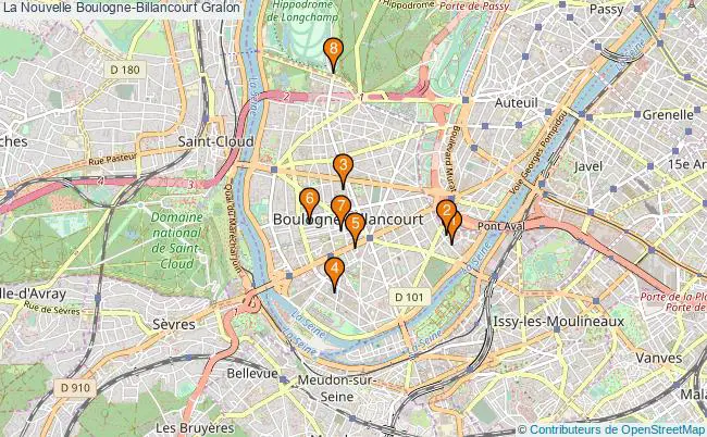 plan La Nouvelle Boulogne-Billancourt Associations La Nouvelle Boulogne-Billancourt : 9 associations