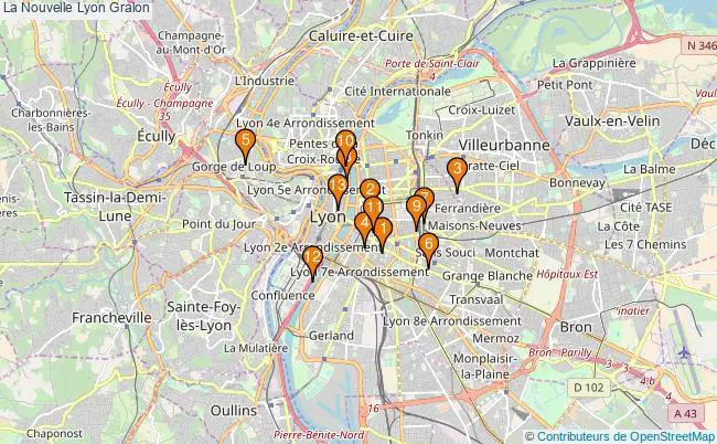 plan La Nouvelle Lyon Associations La Nouvelle Lyon : 13 associations