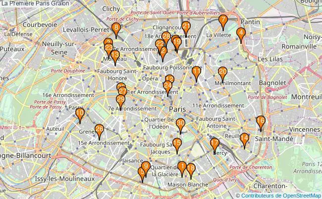 plan La Première Paris Associations La Première Paris : 51 associations