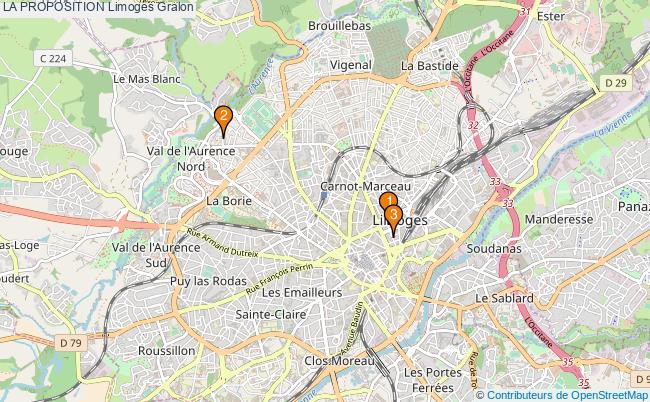 plan LA PROPOSITION Limoges Associations LA PROPOSITION Limoges : 3 associations