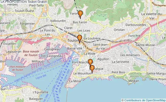 plan LA PROPOSITION Toulon Associations LA PROPOSITION Toulon : 5 associations