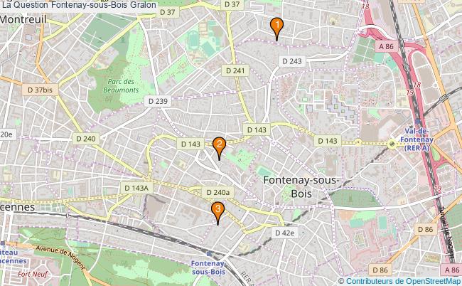 plan La Question Fontenay-sous-Bois Associations La Question Fontenay-sous-Bois : 3 associations