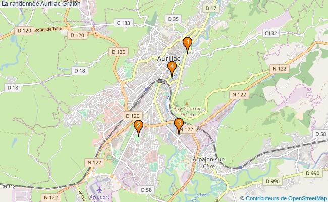 plan La randonnée Aurillac Associations La randonnée Aurillac : 4 associations