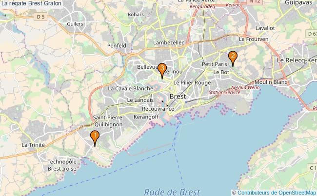 plan La régate Brest Associations La régate Brest : 4 associations