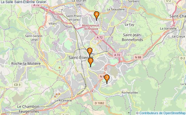 plan La Salle Saint-Etienne Associations La Salle Saint-Etienne : 5 associations