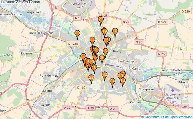 plan La Santé Amiens Associations La Santé Amiens : 82 associations