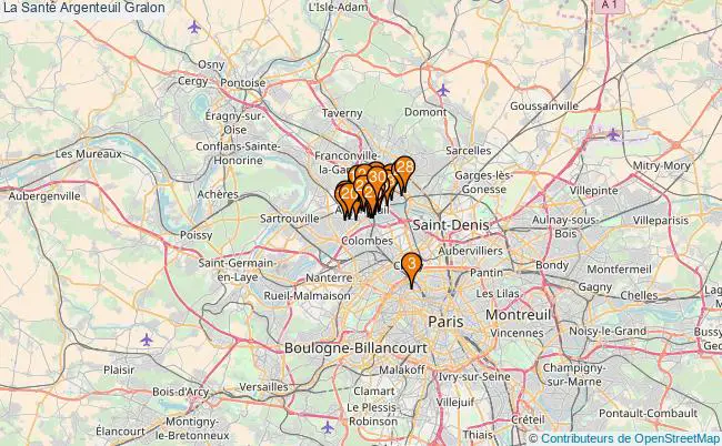 plan La Santé Argenteuil Associations La Santé Argenteuil : 40 associations