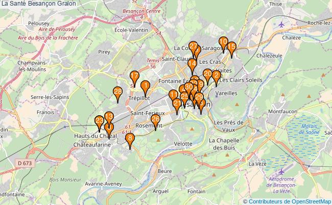 plan La Santé Besançon Associations La Santé Besançon : 82 associations