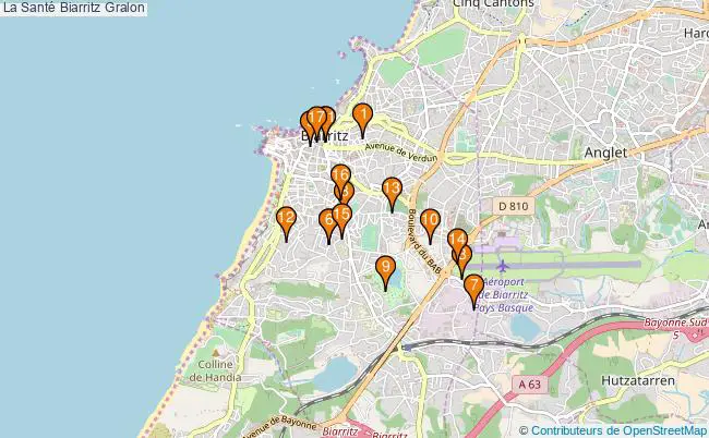 plan La Santé Biarritz Associations La Santé Biarritz : 21 associations