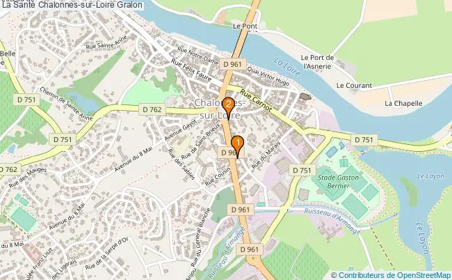 plan La Santé Chalonnes-sur-Loire Associations La Santé Chalonnes-sur-Loire : 3 associations