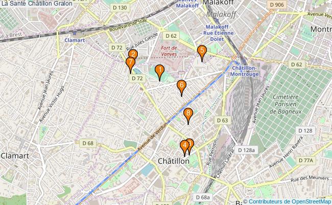 plan La Santé Châtillon Associations La Santé Châtillon : 16 associations