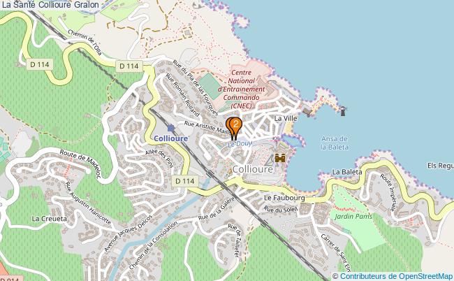 plan La Santé Collioure Associations La Santé Collioure : 3 associations