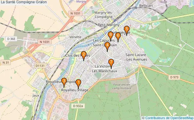 plan La Santé Compiègne Associations La Santé Compiègne : 14 associations