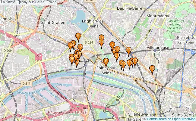 plan La Santé Epinay-sur-Seine Associations La Santé Epinay-sur-Seine : 39 associations