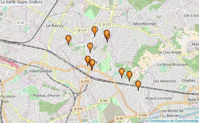 plan La Santé Gagny Associations La Santé Gagny : 17 associations