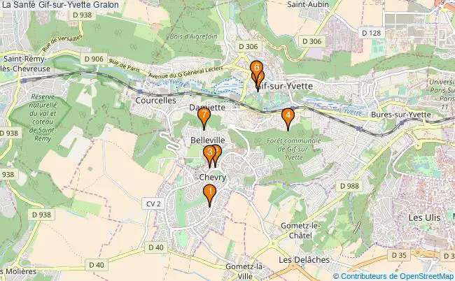 plan La Santé Gif-sur-Yvette Associations La Santé Gif-sur-Yvette : 12 associations