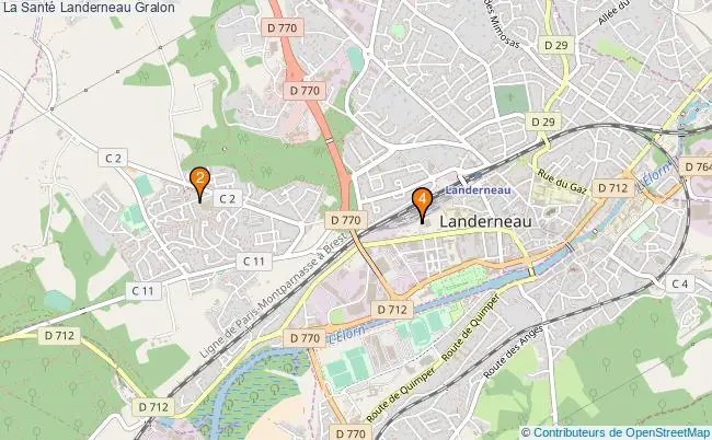 plan La Santé Landerneau Associations La Santé Landerneau : 4 associations