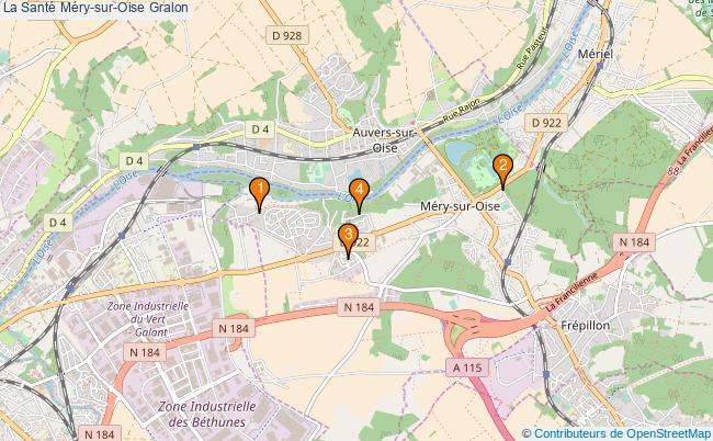 plan La Santé Méry-sur-Oise Associations La Santé Méry-sur-Oise : 4 associations