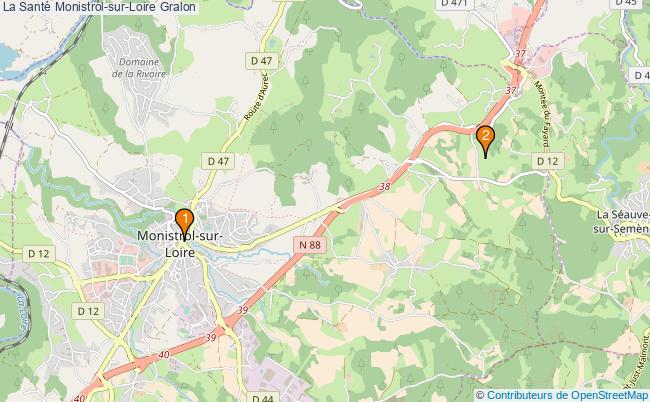 plan La Santé Monistrol-sur-Loire Associations La Santé Monistrol-sur-Loire : 2 associations