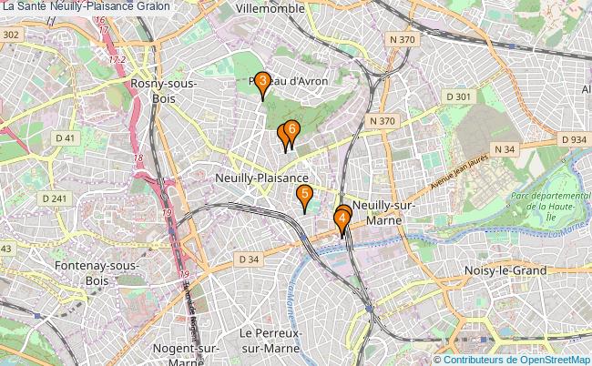 plan La Santé Neuilly-Plaisance Associations La Santé Neuilly-Plaisance : 8 associations