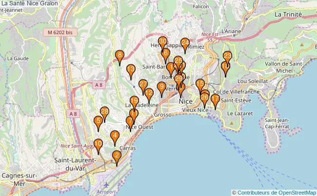 plan La Santé Nice Associations La Santé Nice : 214 associations