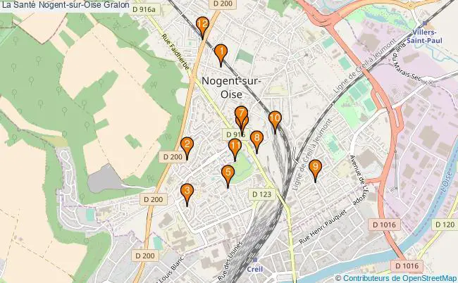 plan La Santé Nogent-sur-Oise Associations La Santé Nogent-sur-Oise : 15 associations