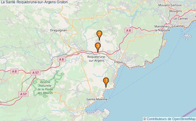 plan La Santé Roquebrune-sur-Argens Associations La Santé Roquebrune-sur-Argens : 7 associations