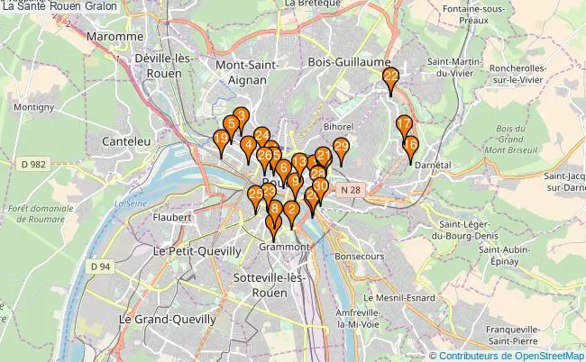 plan La Santé Rouen Associations La Santé Rouen : 79 associations