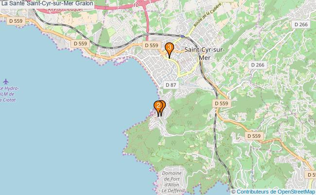 plan La Santé Saint-Cyr-sur-Mer Associations La Santé Saint-Cyr-sur-Mer : 4 associations