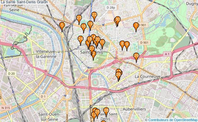 plan La Santé Saint-Denis Associations La Santé Saint-Denis : 90 associations