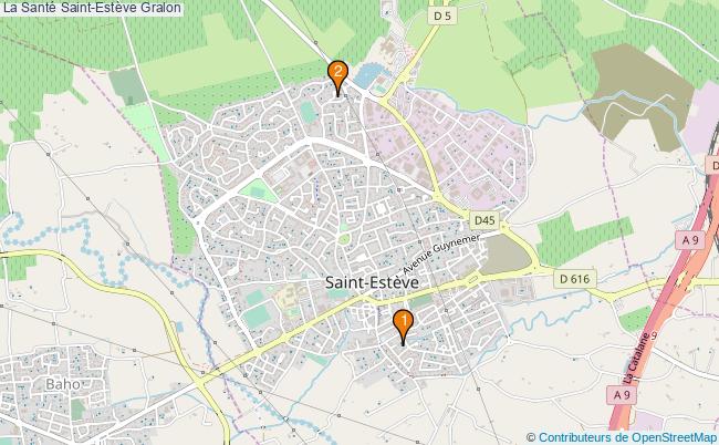 plan La Santé Saint-Estève Associations La Santé Saint-Estève : 5 associations