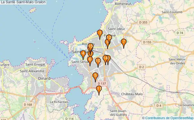 plan La Santé Saint-Malo Associations La Santé Saint-Malo : 23 associations