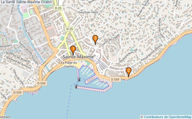 plan La Santé Sainte-Maxime Associations La Santé Sainte-Maxime : 4 associations
